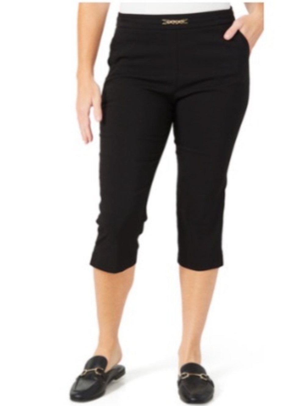 Counterparts Black Chain Waist Capris